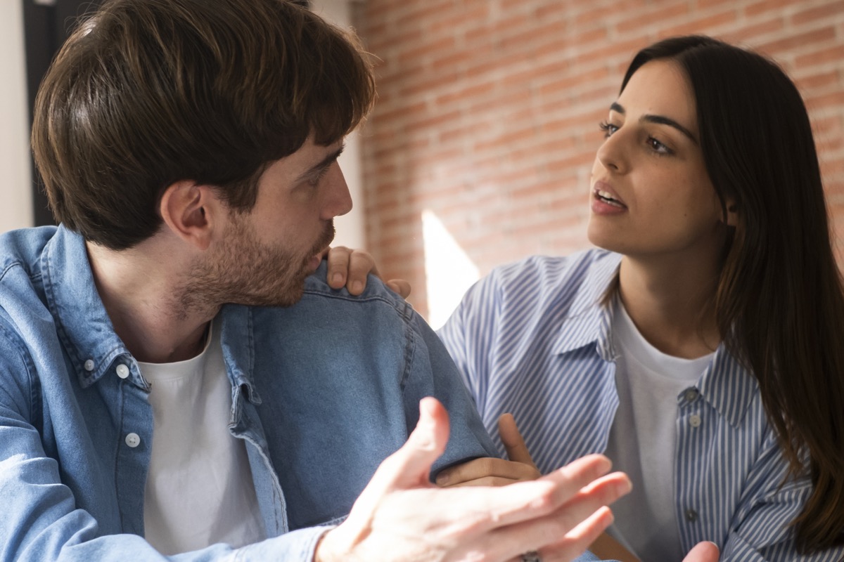 Couple discussing therapy