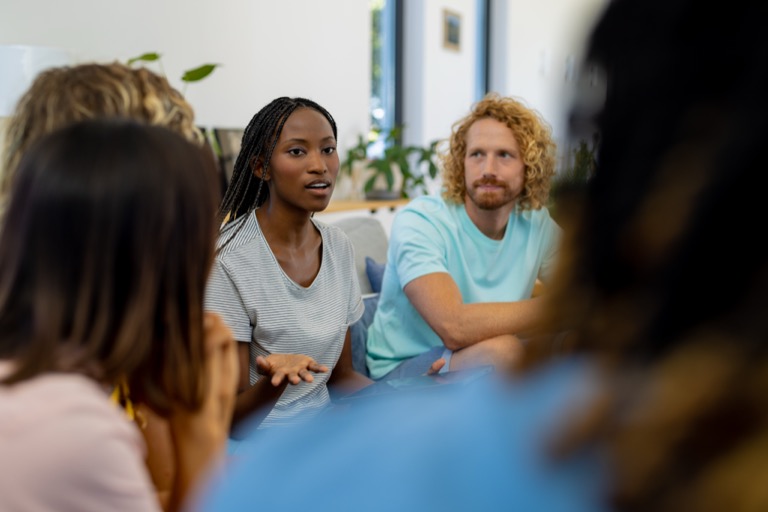 Social Confidence Group members connecting at ZipHealthy Bentonville